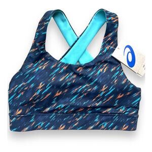 ASICS PR LYTE Sports Bra Medium Impact | Womens M | Night Shade/Sage Print NWT